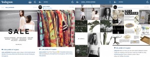 Content von Zara, Polyvore und Asos auf Instagram (Quelle: Screenshots von Instagram)